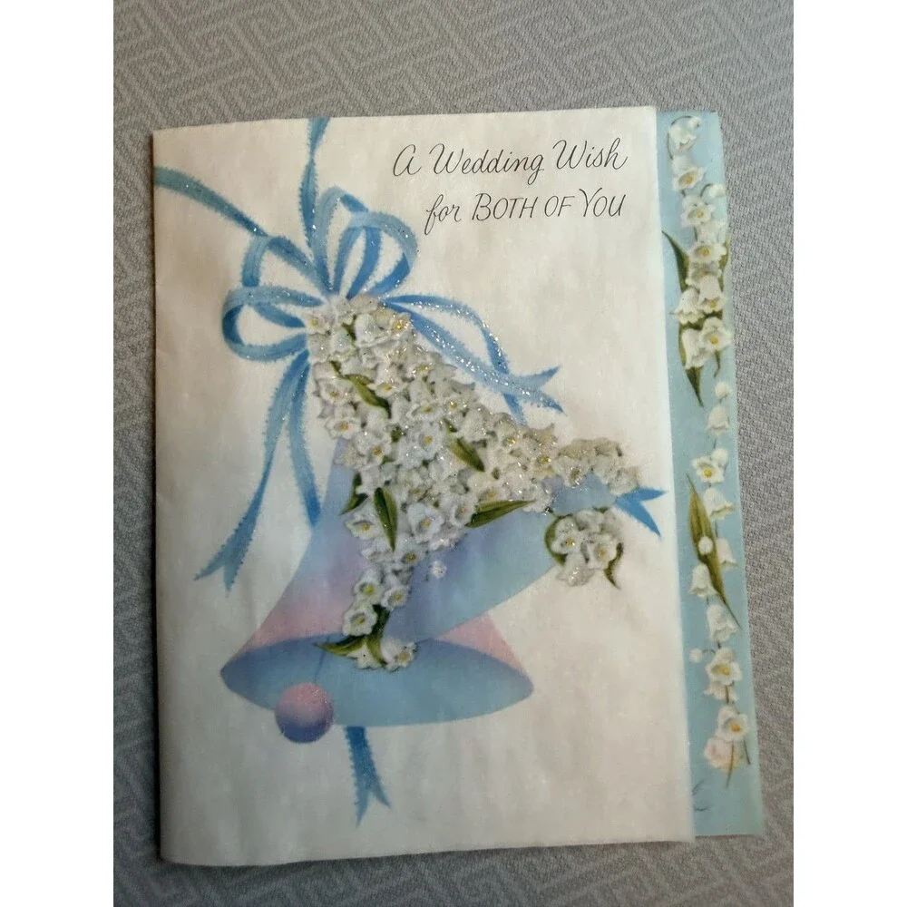 Lot of 33 Vintage Wedding Greeting Cards Used June 1965 Graphic Embossed Glitter